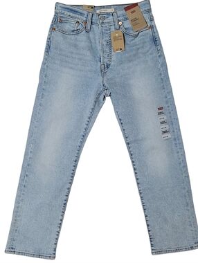 Levi's Wedgie Straight Jeans High Rise Light Wash Button Fly NWT